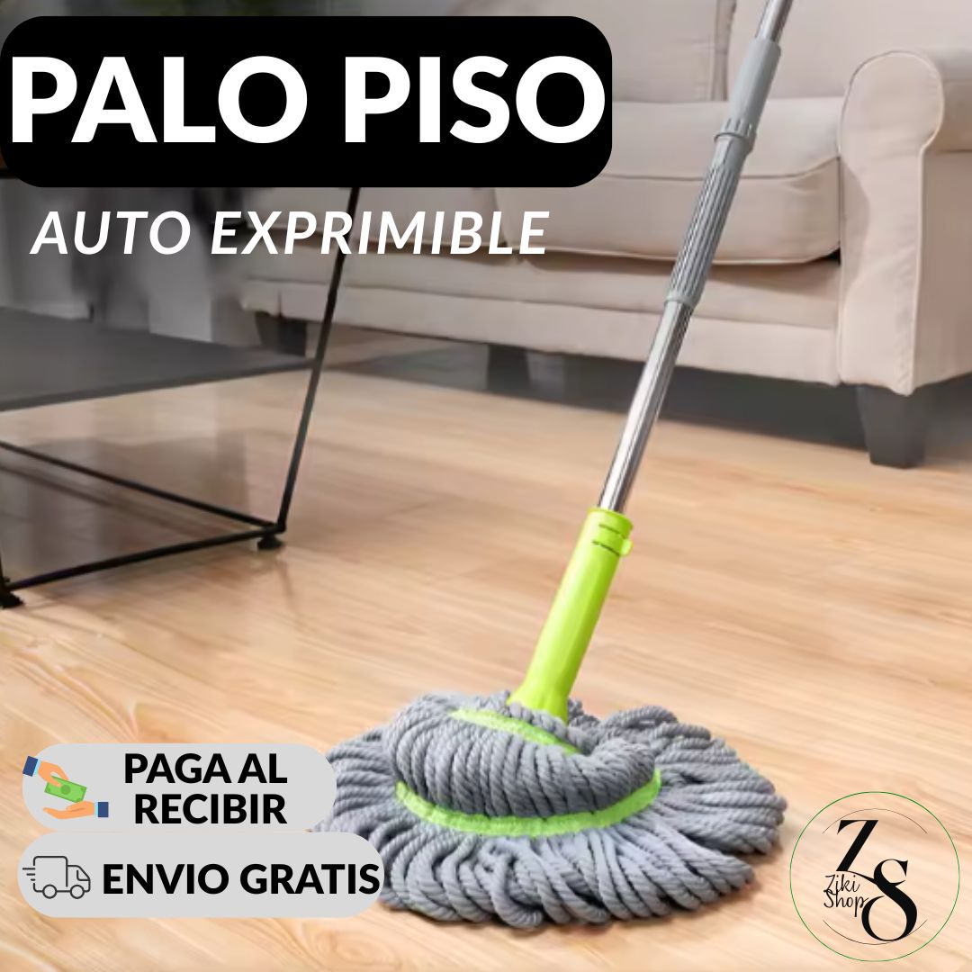 PALO PISO GIRATORIO DE MICROFIBRA AUTO EXPRIMIBLE