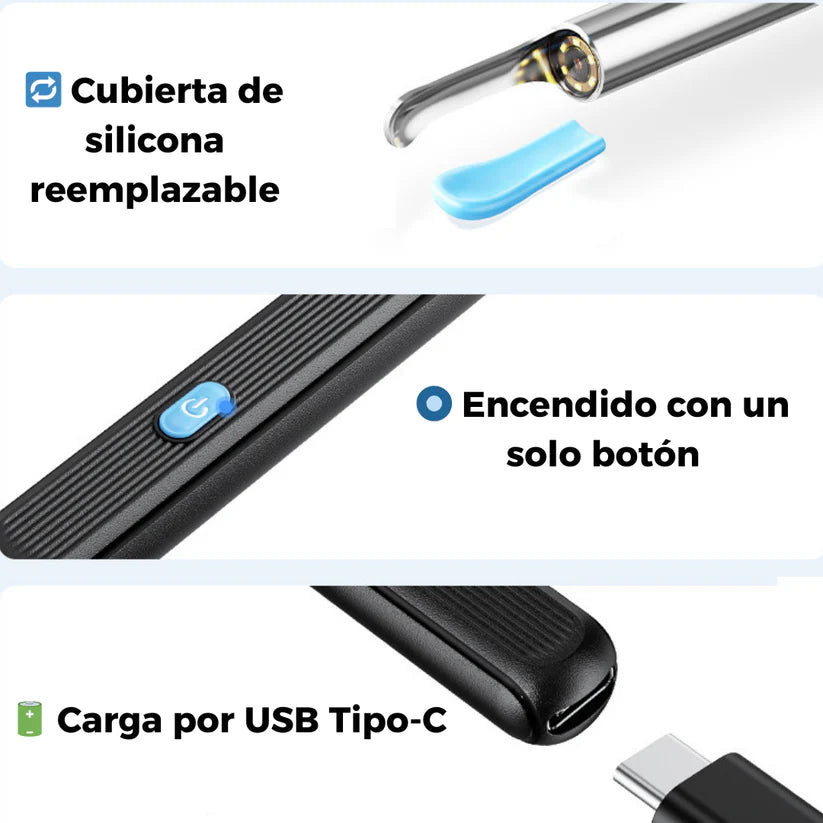 OtoCam™ – Limpieza Segura de Oídos con Cámara HD