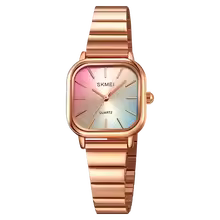 Reloj SKMEI 2190 Plateado – Chic minimalista con esfera arcoíris ✨